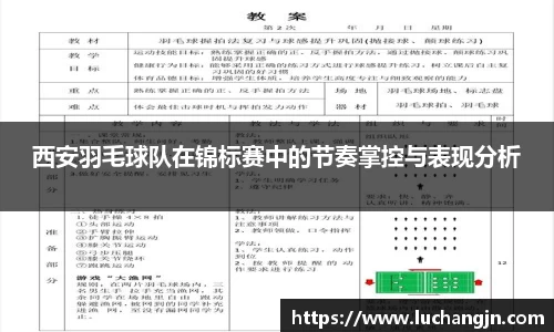 西安羽毛球队在锦标赛中的节奏掌控与表现分析